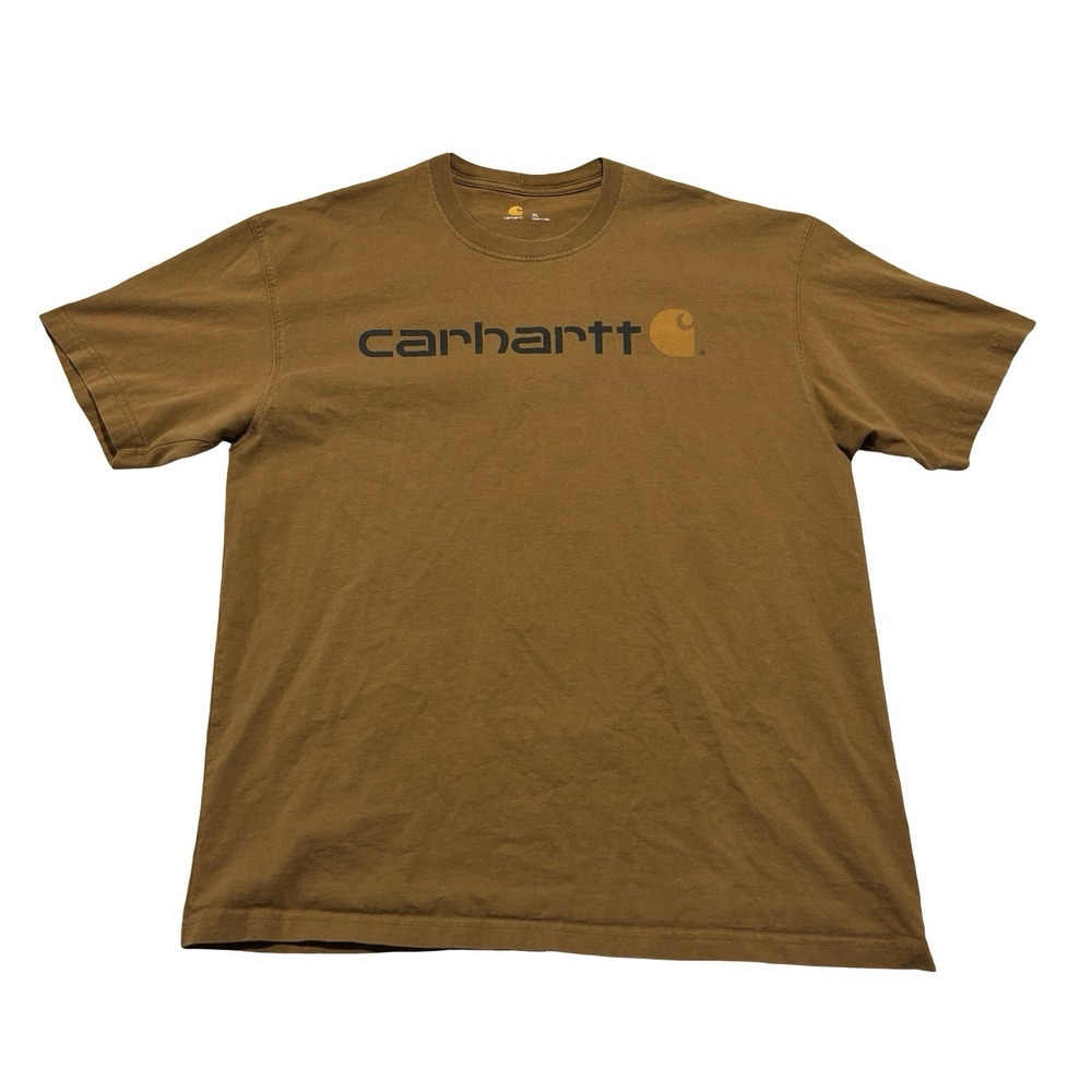 Carhartt K195 BRN Men's Graphic T Shirt Brown Size XL 24 x 31